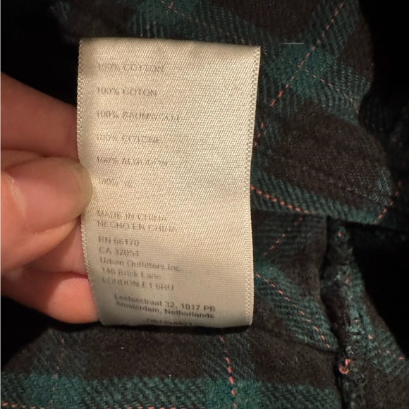 Urban Outfitters BDG Caleb Cropped Flannel Shirt cotton - Picture 8 of 11